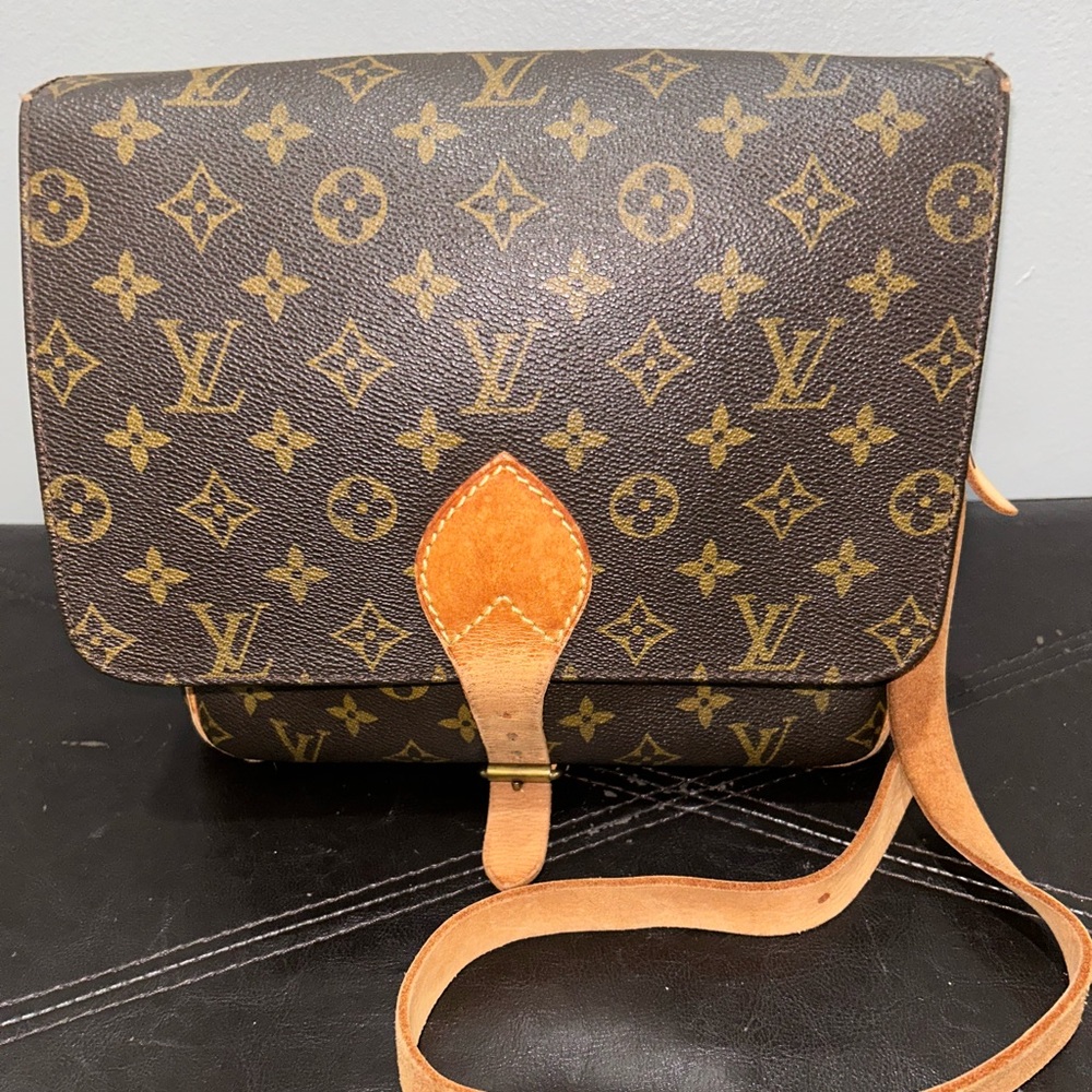 Louis Vuitton Brown and Tan Monogram Satchel